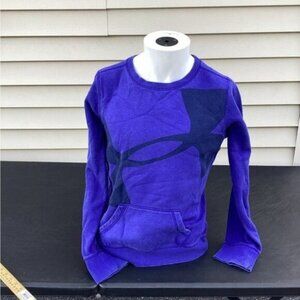 Country Club Chic Under Armour Girls Purple Neon Orange Trim Sweatshirt Size XL